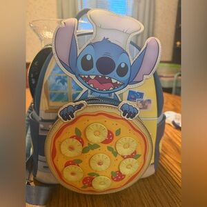 Loungefly Stitch Chef Pineapple Pizza mini backpack